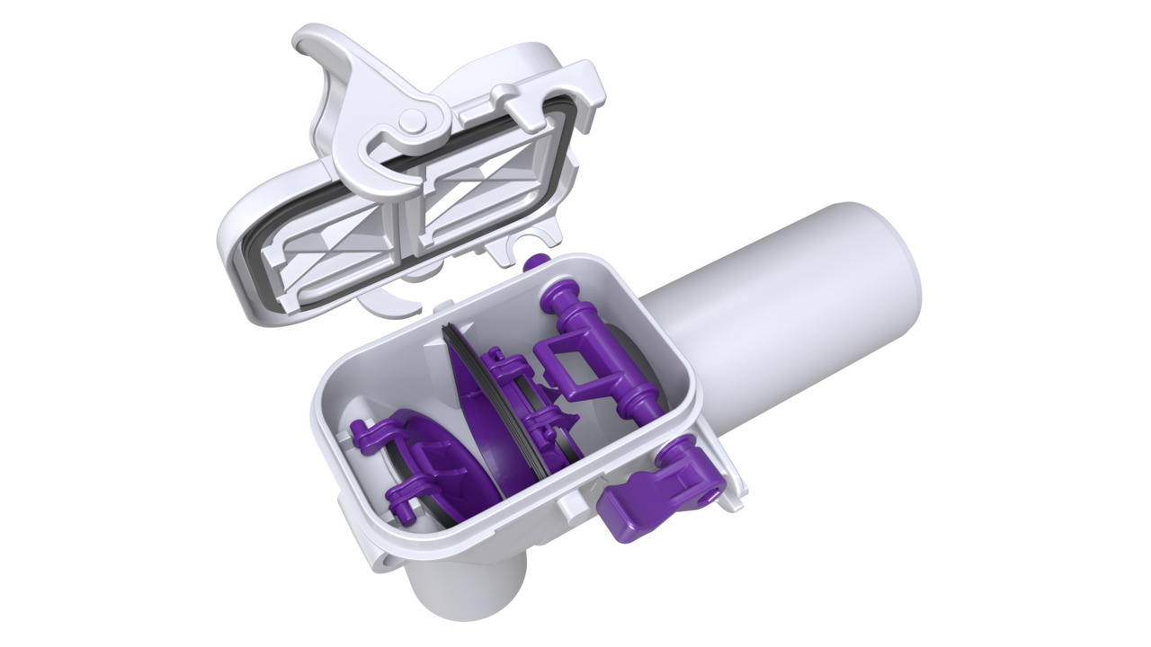 Schnelle Wartung ohne Werkzeug dank Schnellspannverschluss Schnelle Wartung ohne Werkzeug dank Schnellspannverschluss