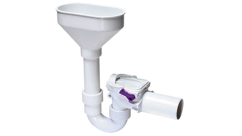 Rückstauverschluss Staufix Siphon DN 50 mit Zulauftrichter Rückstauverschluss Staufix Siphon DN 50 mit Zulauftrichter