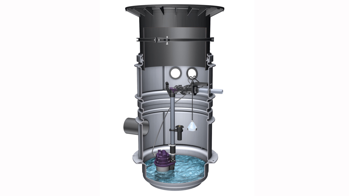 Pumpstation Aquapump Medium Mono für fäkalienfreies Abwasser Pumpstation Aquapump Medium Mono für fäkalienfreies Abwasser