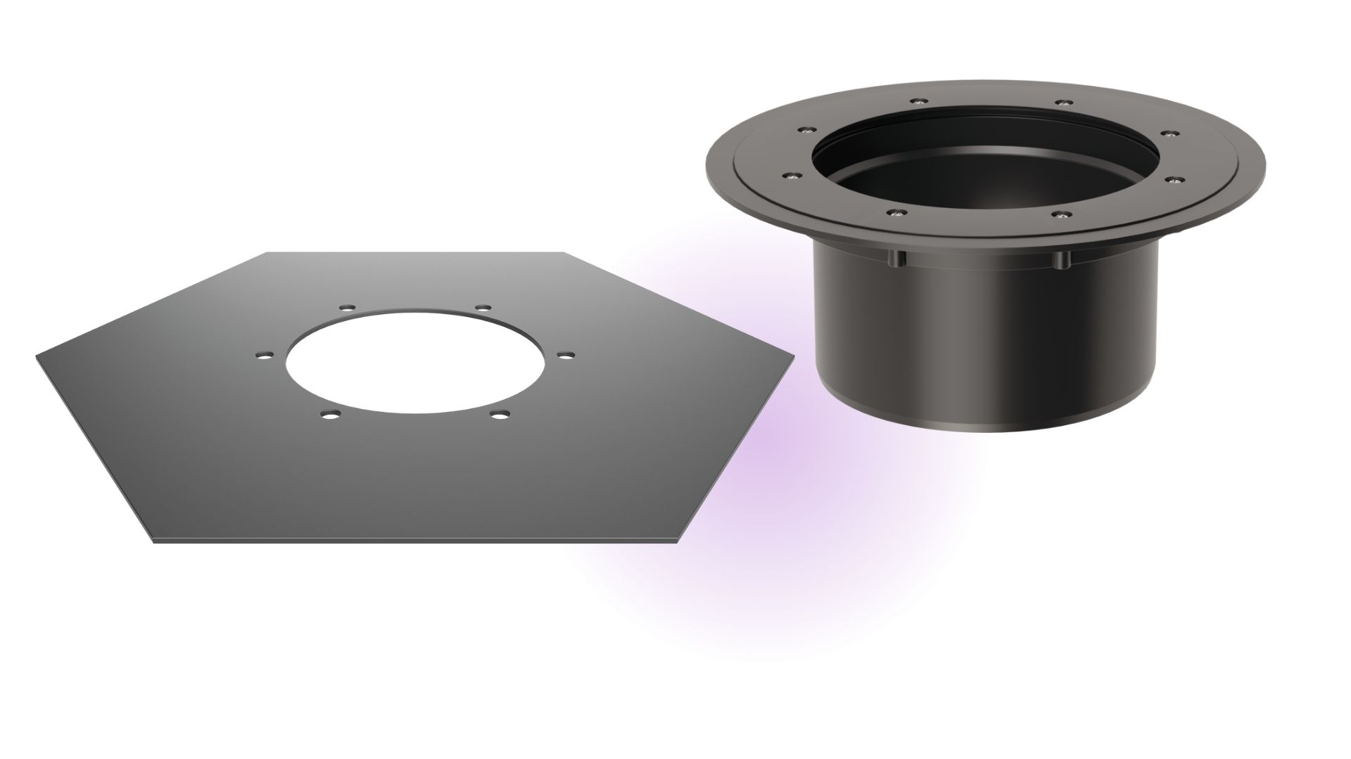 Zwischenstück mit Dichtungsbahn für WU-Beton. Zwischenstück mit Dichtungsbahn für WU-Beton.