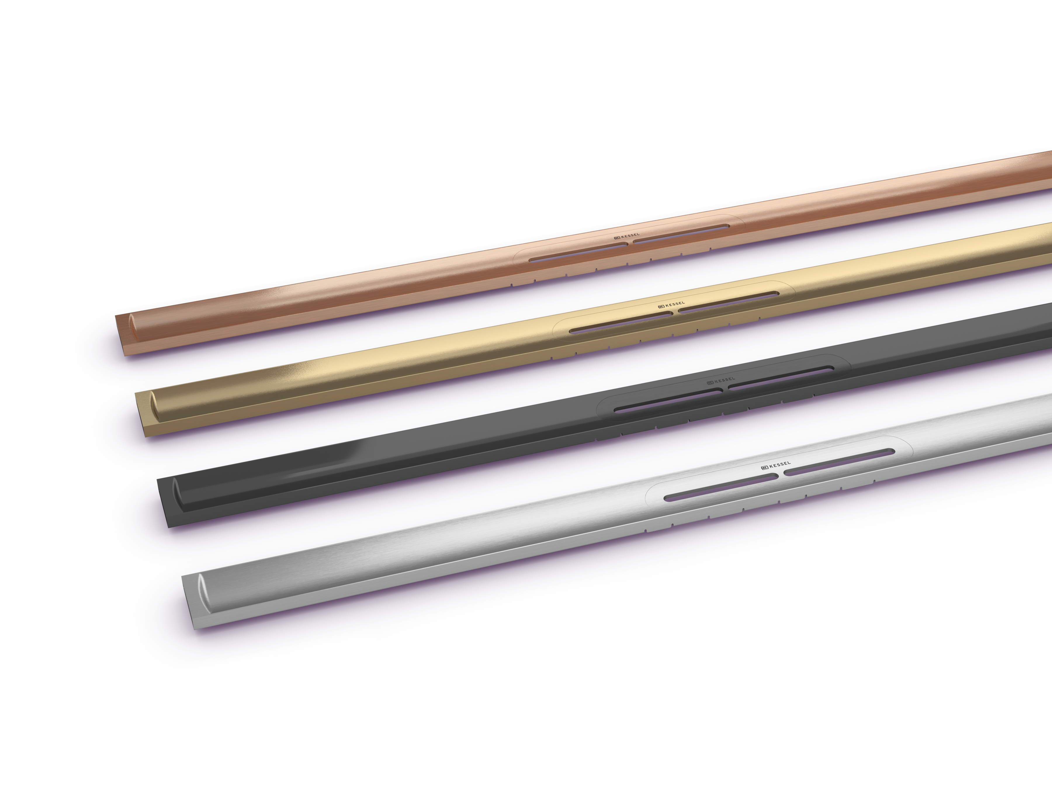 Edelstahl in edlen Farben: Copper gebürstet, Bronze gebürstet, Black gebürstet, Edelstahl gebürstet Edelstahl in edlen Farben: Copper gebürstet, Bronze gebürstet, Black gebürstet, Edelstahl gebürstet