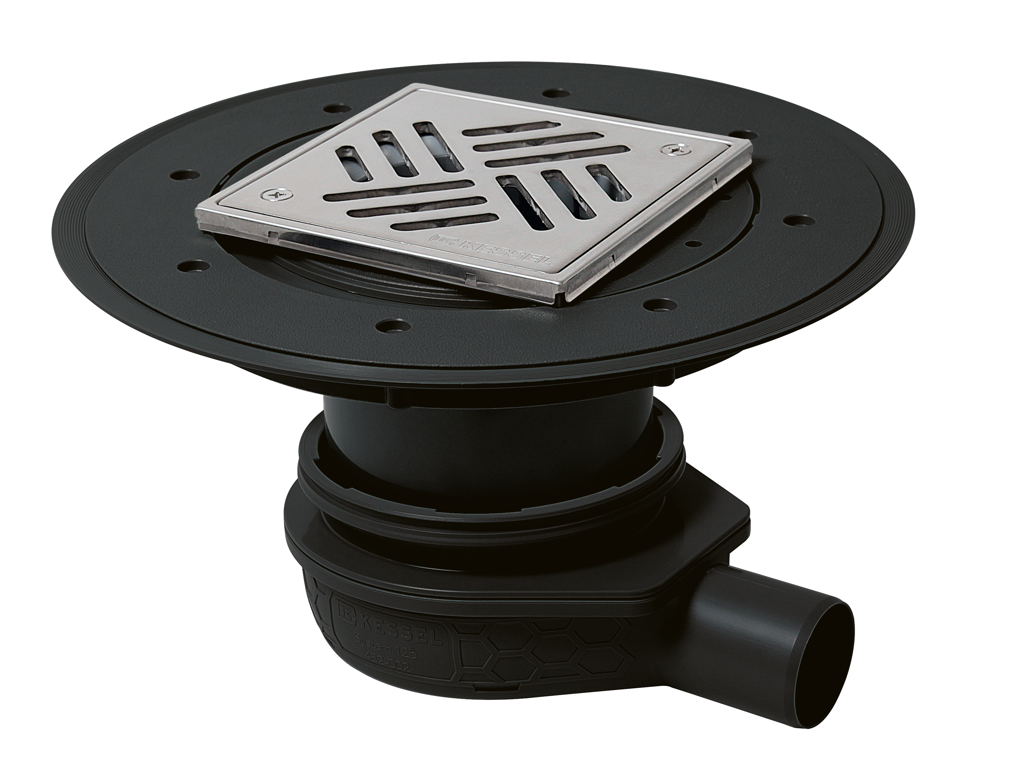 Badablauf Der Ultraflache 79, DN 50 mit Variofix-Aufsatz und Schlitzrost Badablauf Der Ultraflache 79, DN 50 mit Variofix-Aufsatz und Schlitzrost