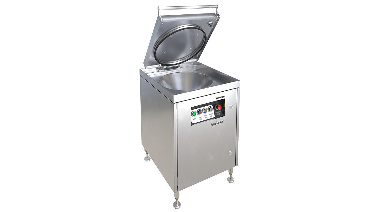 Eingabestation für ein Speisereste-Sammelsystem Eingabestation für ein Speisereste-Sammelsystem