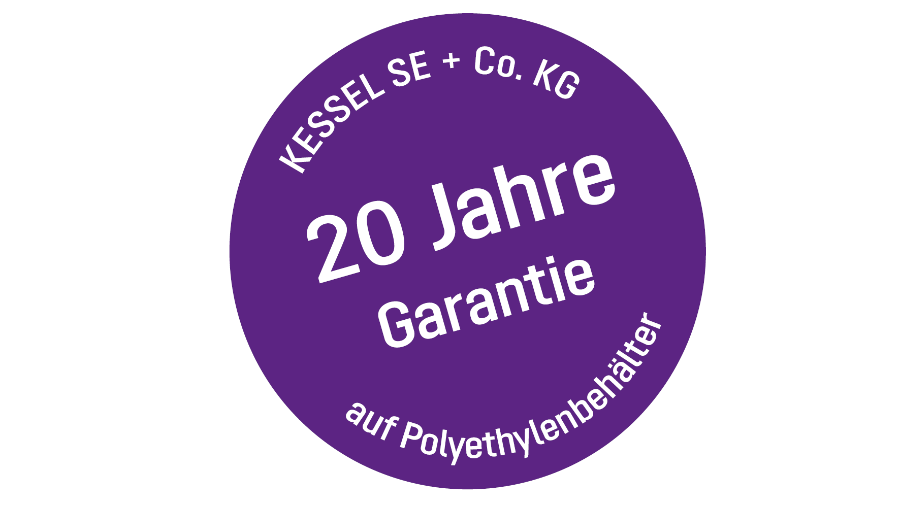 20 Jahre Garantie auf Polyethylenbehälter 20 Jahre Garantie auf Polyethylenbehälter