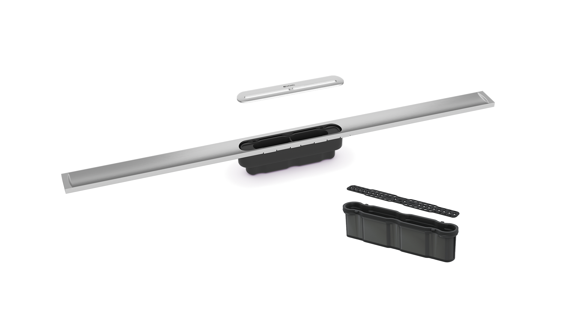 Duschrinne Linearis Infinity mit Haarsieb und Megastop Duschrinne Linearis Infinity mit Haarsieb und Megastop