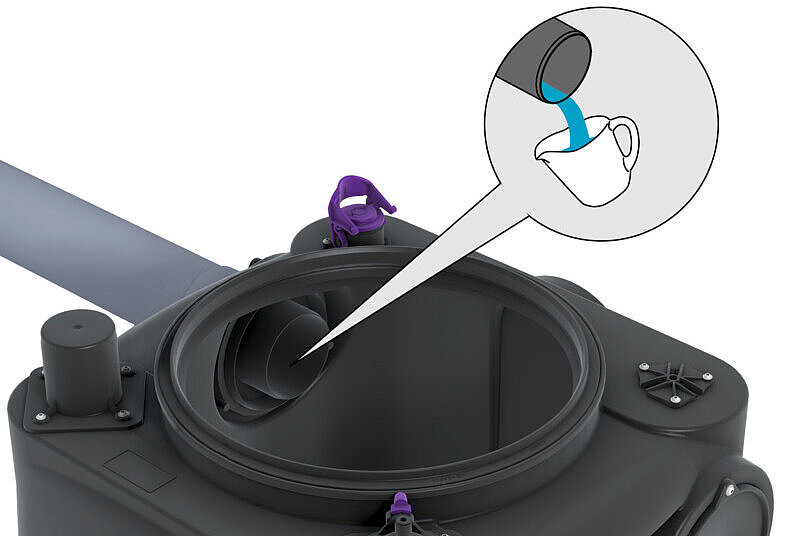 Probenahme bei Hebeanlage Aqualift 100 Probenahme bei Hebeanlage Aqualift 100