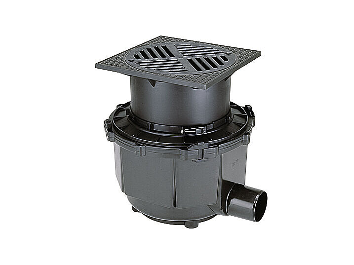 Hofablauf System 400 für höhere Belastungsklassen, Auslauf seitlich Hofablauf System 400 für höhere Belastungsklassen, Auslauf seitlich