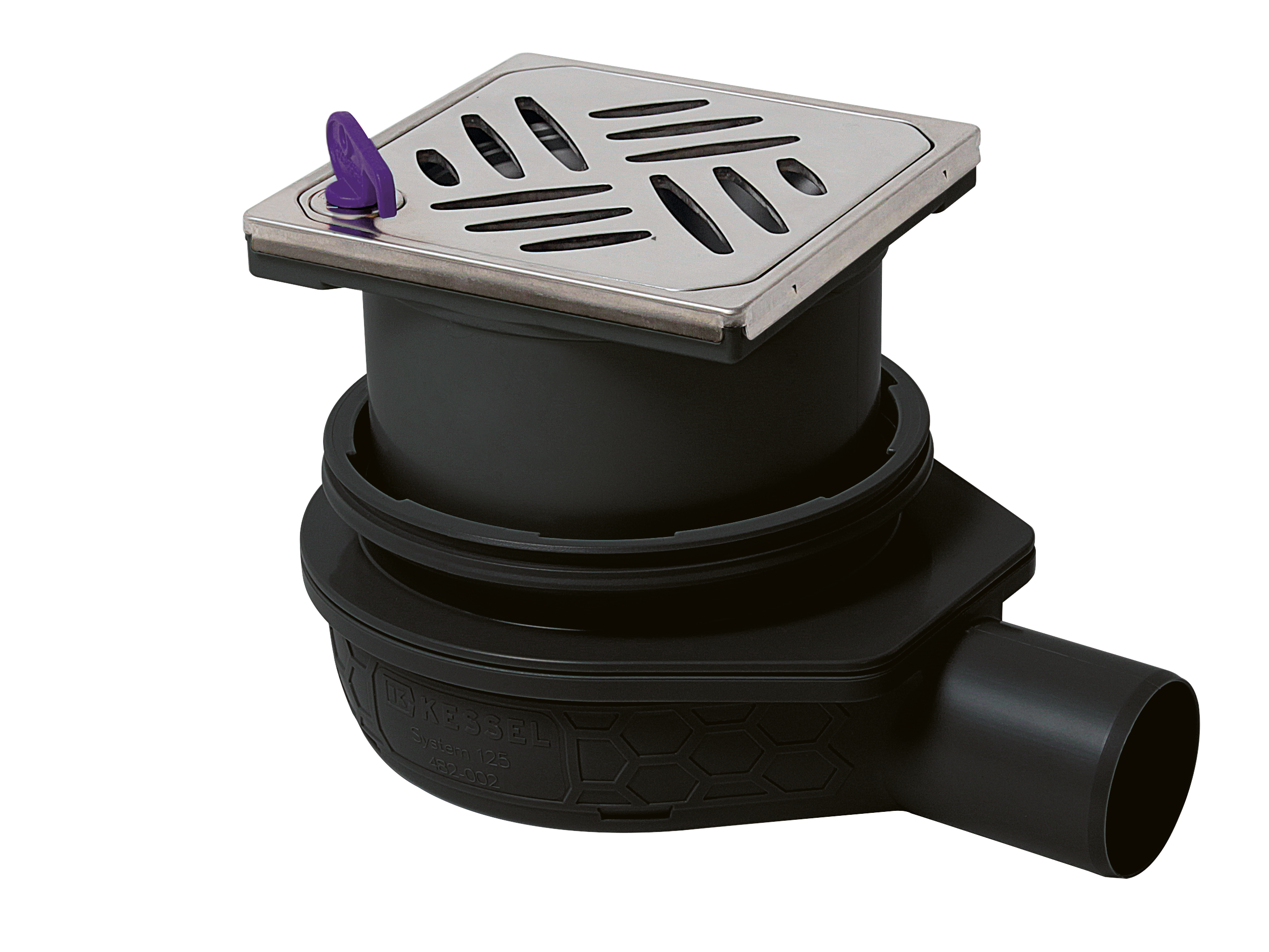 Badablauf Der Ultraflache 79, DN 50 mit Designrost Kessel mit Lock & Lift-Verriegelungssystem, mit Megastop Badablauf Der Ultraflache 79, DN 50 mit Designrost Kessel mit Lock & Lift-Verriegelungssystem, mit Megastop