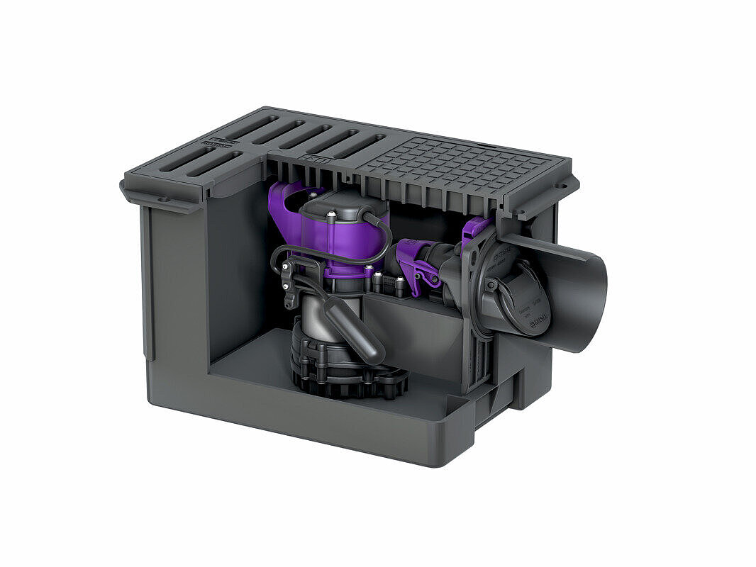 Kellerablauf Pumpfix S Underfloor zum Einbau in die Bodenplatte, ideal für die Sanierung Kellerablauf Pumpfix S Underfloor zum Einbau in die Bodenplatte, ideal für die Sanierung