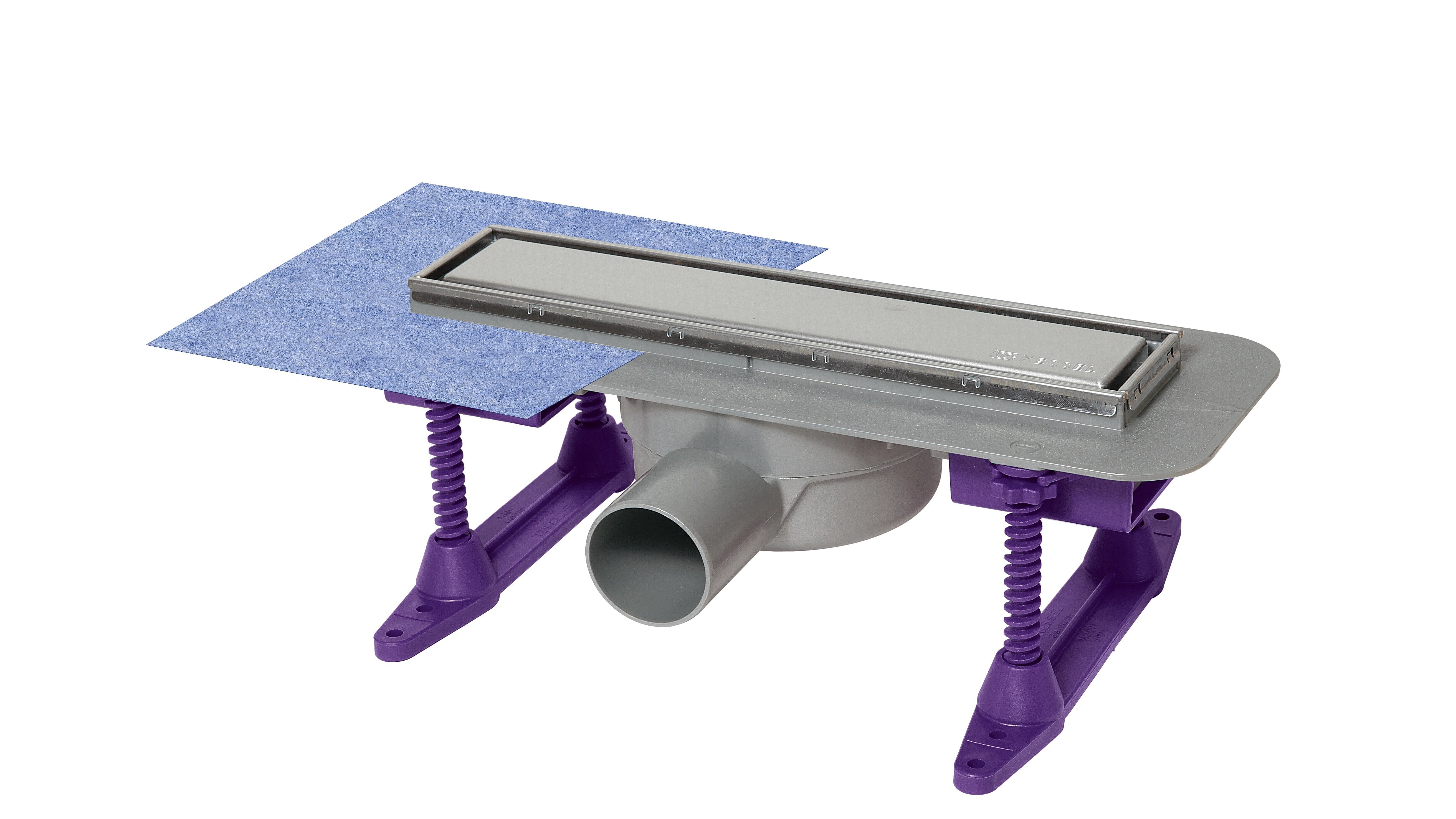 Duschrinne Linearis Compact, 300 mm mit Montagefüße und werksseitig angebrachter Dichtmanschette Duschrinne Linearis Compact, 300 mm mit Montagefüße und werksseitig angebrachter Dichtmanschette